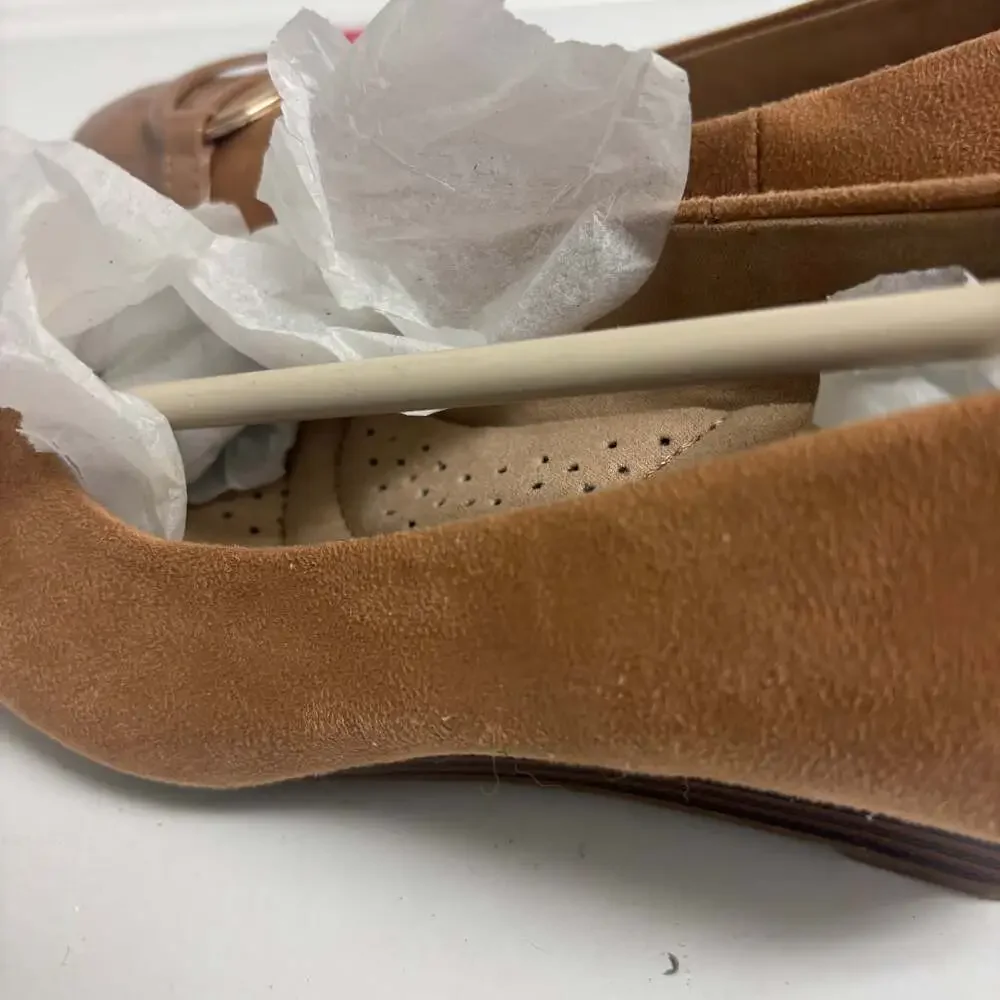 Dexflex Comfort Women's Klara Tan Suede Wedge Heels - Picture 7 of 9